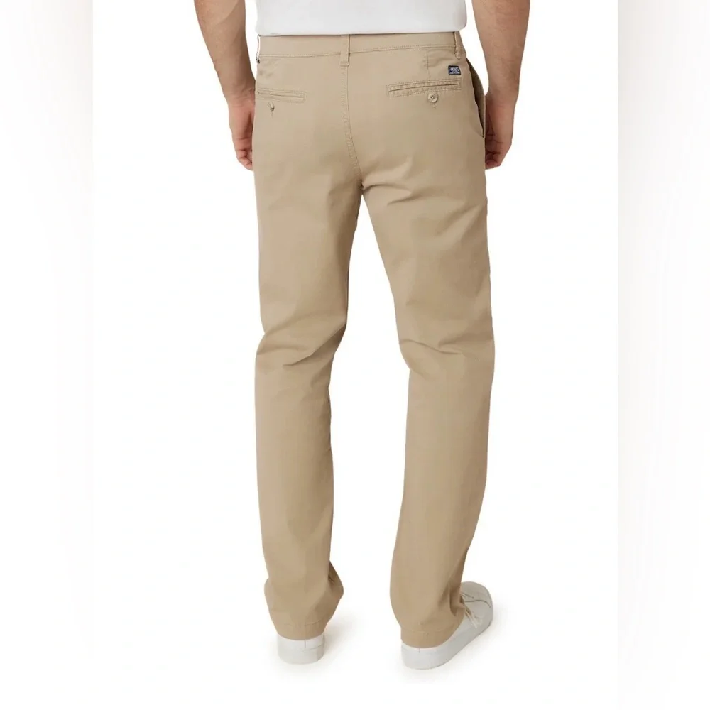 Chaps Men's Straight Fit Comfort Stretch Chinos with Flex Waistband, Size 40x30 - Picture 3 of 12
